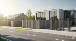Variety of security fence options for homes and businesses, showcasing different materials and styles.